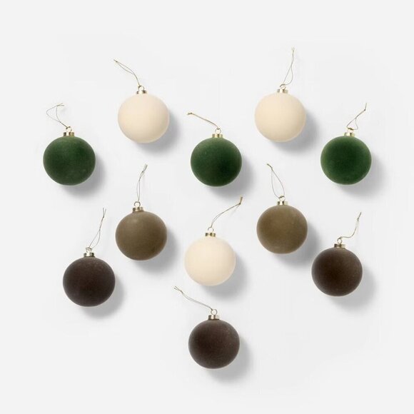 Threshold Studio McGee‎ Set of 11 Velvet Decorative Ornaments - Christmas 2024 - Picture 1 of 5